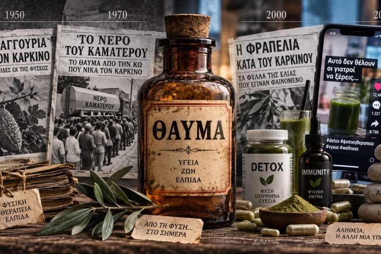 Από το «νερό του Καματερού» στη φραπελιά: Τα «θαυματουργά» μαντζούνια που πίστεψε η Ελλάδα